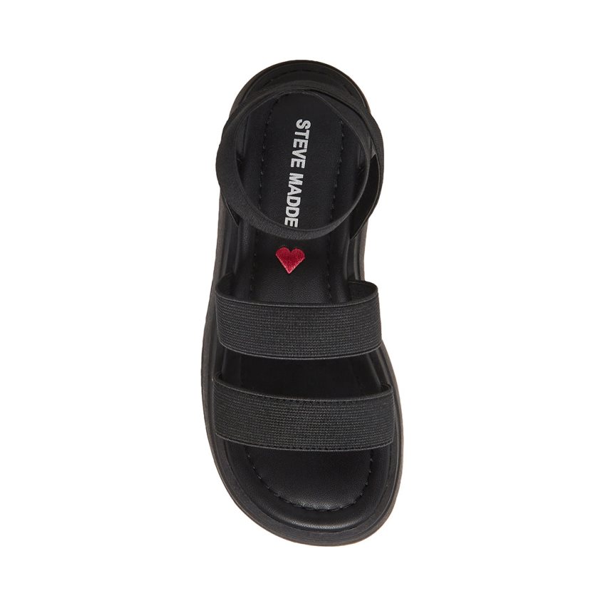 Black Steve Madden Jsammie Kids' Platform Sandals | PH 1837UXO